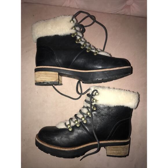 Kork Ease Leather With Sheepskin Lining Cooper Boots Size 7M - Picture 7 of 9